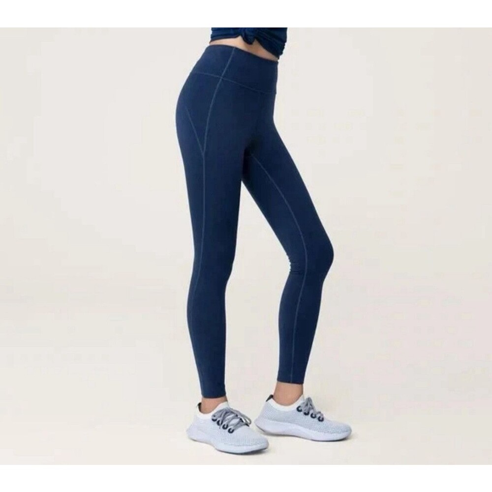 Size Small Allbirds Natural Legging Women's Navy Blue Merino Wool Blend NEW